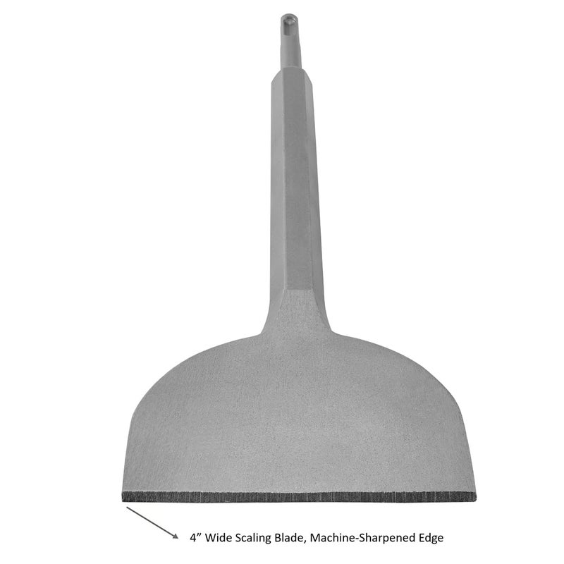 SPKLINE 4 Inch Wide Tile & Thinset Scaling Chisel SDS-Plus Shank 4" x 11" Thinset Scraper Wall and Floor Scraper Works with All Brands of SDS-Plus Rotary Hammers and Demolition Hammers - Image 3